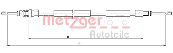 METZGER Тросик, cтояночный тормоз 10.4709