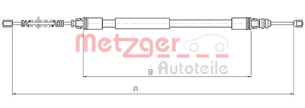 METZGER Тросик, cтояночный тормоз 10.4712