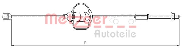 METZGER Тросик, cтояночный тормоз 10.5360