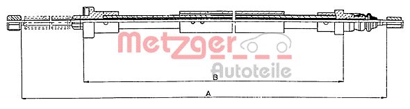 METZGER Тросик, cтояночный тормоз 10.6011