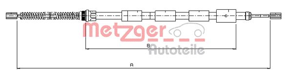 METZGER Тросик, cтояночный тормоз 10.645