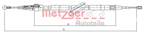 METZGER Тросик, cтояночный тормоз 10.7506