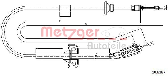 METZGER Тросик, cтояночный тормоз 10.8187