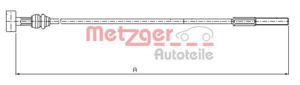 METZGER Тросик, cтояночный тормоз 10.8226