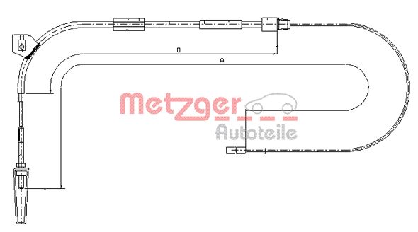 METZGER Тросик, cтояночный тормоз 10.9330