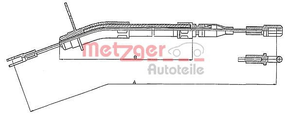 METZGER Тросик, cтояночный тормоз 10.935