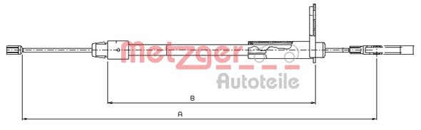 METZGER Тросик, cтояночный тормоз 10.9435