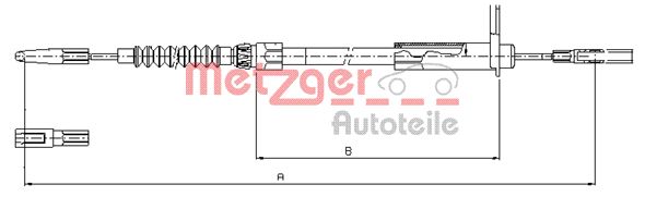 METZGER Тросик, cтояночный тормоз 10.9456