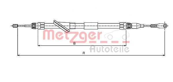 METZGER Тросик, cтояночный тормоз 10.9831