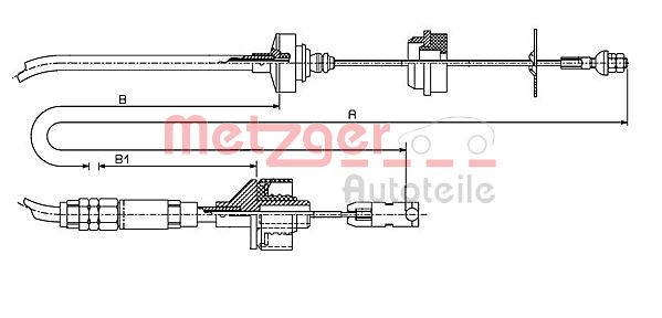 METZGER Трос, управление сцеплением 11.2148