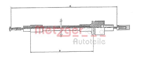 METZGER Трос, управление сцеплением 11.2432