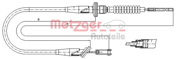 METZGER Трос, управление сцеплением 11.2535