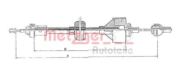 METZGER Трос, управление сцеплением 11.287