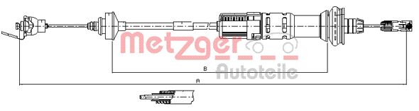 METZGER Трос, управление сцеплением 11.3049