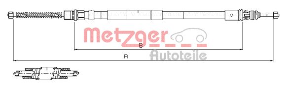 METZGER Тросик, cтояночный тормоз 11.6799