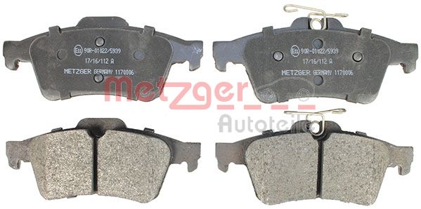 METZGER Комплект тормозных колодок, дисковый тормоз 1170006