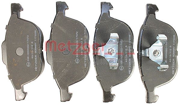 METZGER Комплект тормозных колодок, дисковый тормоз 1170008