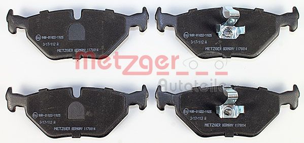 METZGER Комплект тормозных колодок, дисковый тормоз 1170014