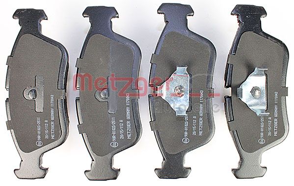 METZGER Комплект тормозных колодок, дисковый тормоз 1170043