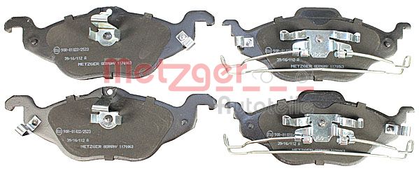 METZGER Комплект тормозных колодок, дисковый тормоз 1170063