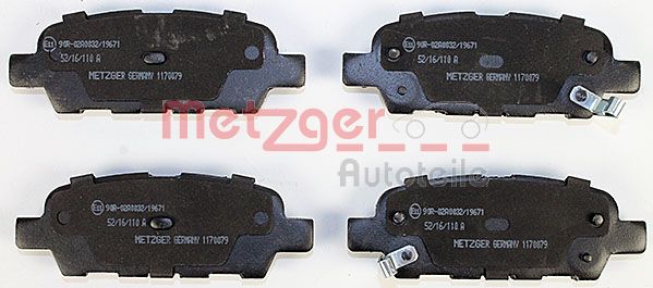 METZGER Комплект тормозных колодок, дисковый тормоз 1170079