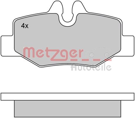 METZGER Комплект тормозных колодок, дисковый тормоз 1170081