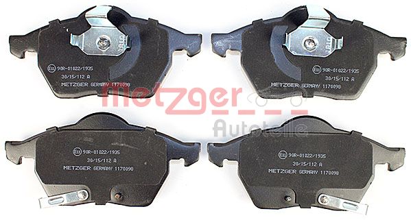 METZGER Комплект тормозных колодок, дисковый тормоз 1170098
