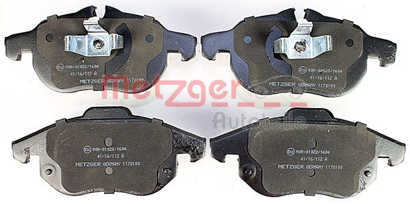 METZGER Комплект тормозных колодок, дисковый тормоз 1170100