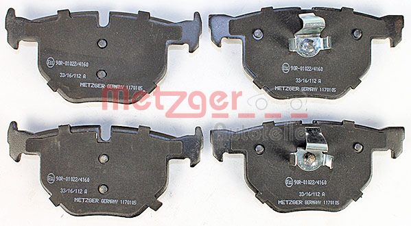METZGER Комплект тормозных колодок, дисковый тормоз 1170105
