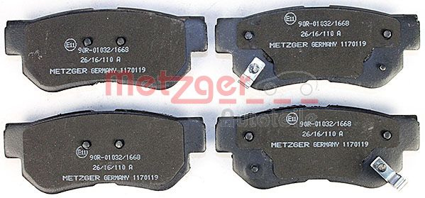METZGER Комплект тормозных колодок, дисковый тормоз 1170119