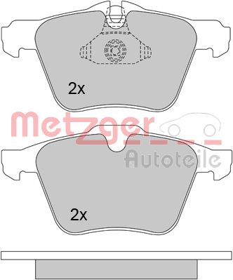 METZGER Комплект тормозных колодок, дисковый тормоз 1170126