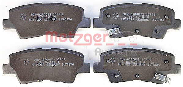 METZGER Комплект тормозных колодок, дисковый тормоз 1170134