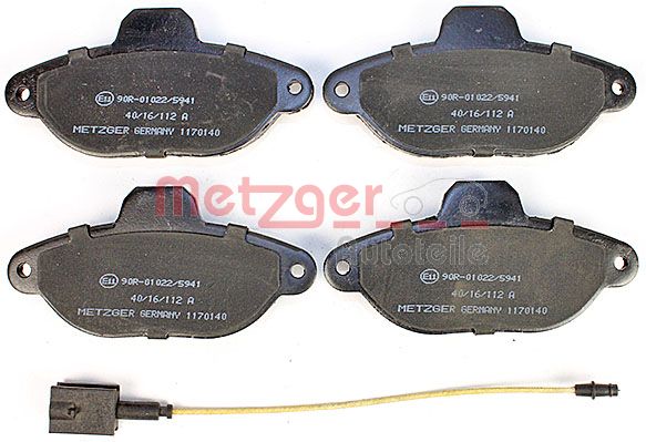 METZGER Комплект тормозных колодок, дисковый тормоз 1170140