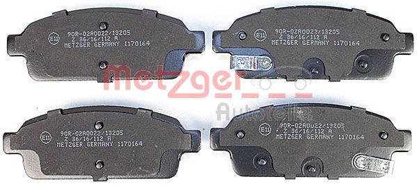 METZGER Комплект тормозных колодок, дисковый тормоз 1170164