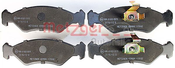 METZGER Комплект тормозных колодок, дисковый тормоз 1170182