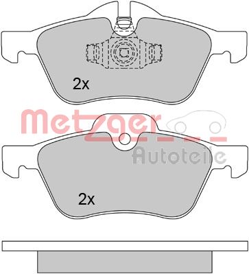 METZGER Комплект тормозных колодок, дисковый тормоз 1170189