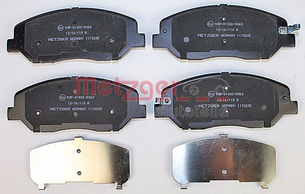 METZGER Комплект тормозных колодок, дисковый тормоз 1170205