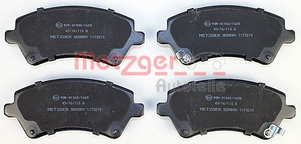 METZGER Комплект тормозных колодок, дисковый тормоз 1170219