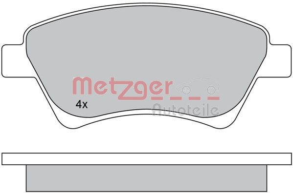 METZGER Комплект тормозных колодок, дисковый тормоз 1170240