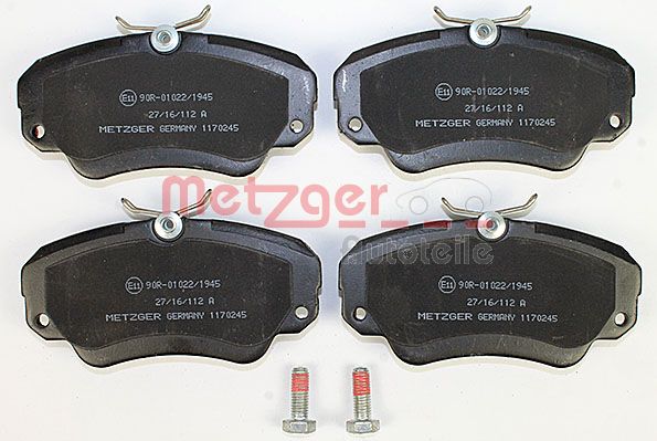 METZGER Комплект тормозных колодок, дисковый тормоз 1170245