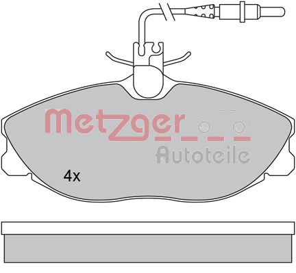 METZGER Комплект тормозных колодок, дисковый тормоз 1170253