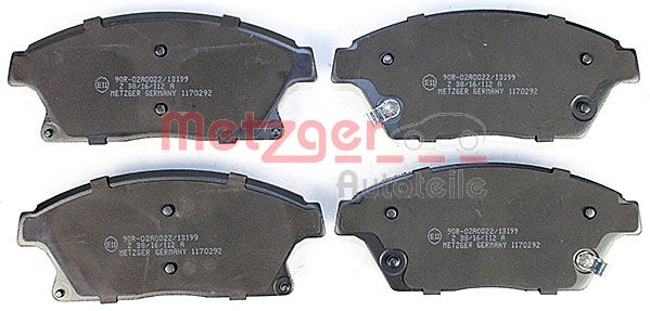 METZGER Комплект тормозных колодок, дисковый тормоз 1170292