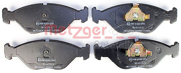 METZGER Комплект тормозных колодок, дисковый тормоз 1170293