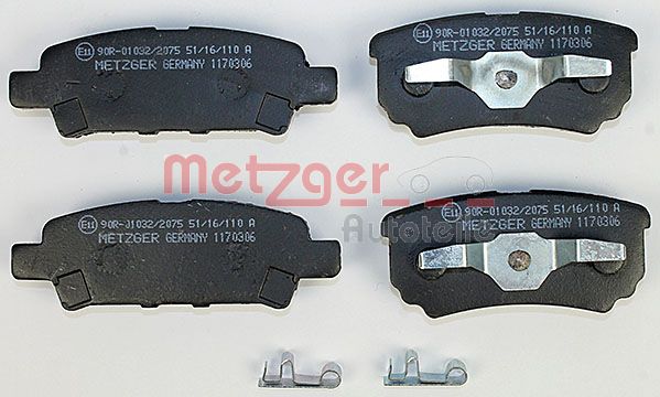 METZGER Комплект тормозных колодок, дисковый тормоз 1170306