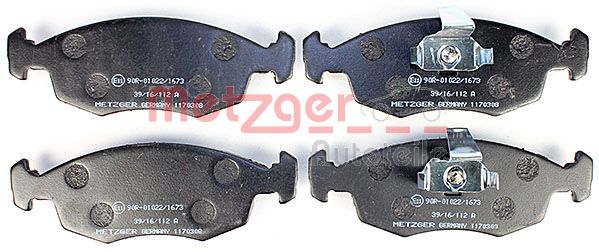 METZGER Комплект тормозных колодок, дисковый тормоз 1170308