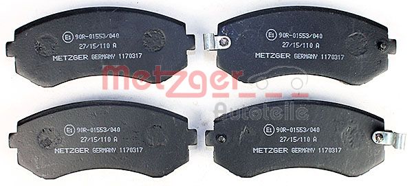 METZGER Комплект тормозных колодок, дисковый тормоз 1170317