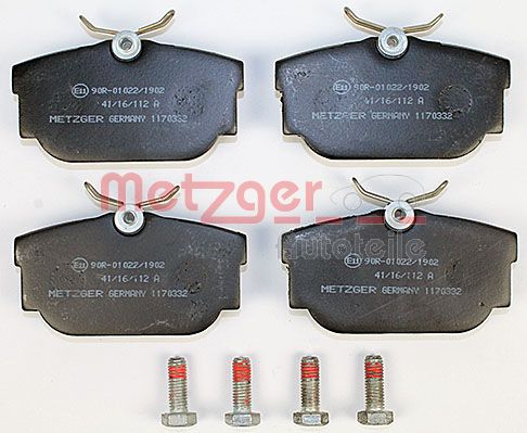 METZGER Комплект тормозных колодок, дисковый тормоз 1170332