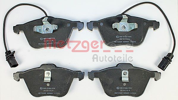 METZGER Комплект тормозных колодок, дисковый тормоз 1170342