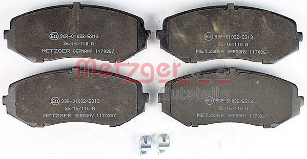 METZGER Комплект тормозных колодок, дисковый тормоз 1170357
