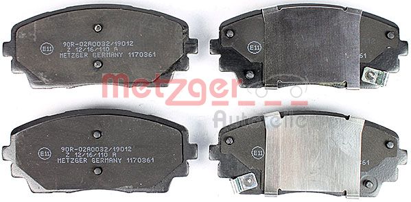 METZGER Комплект тормозных колодок, дисковый тормоз 1170361